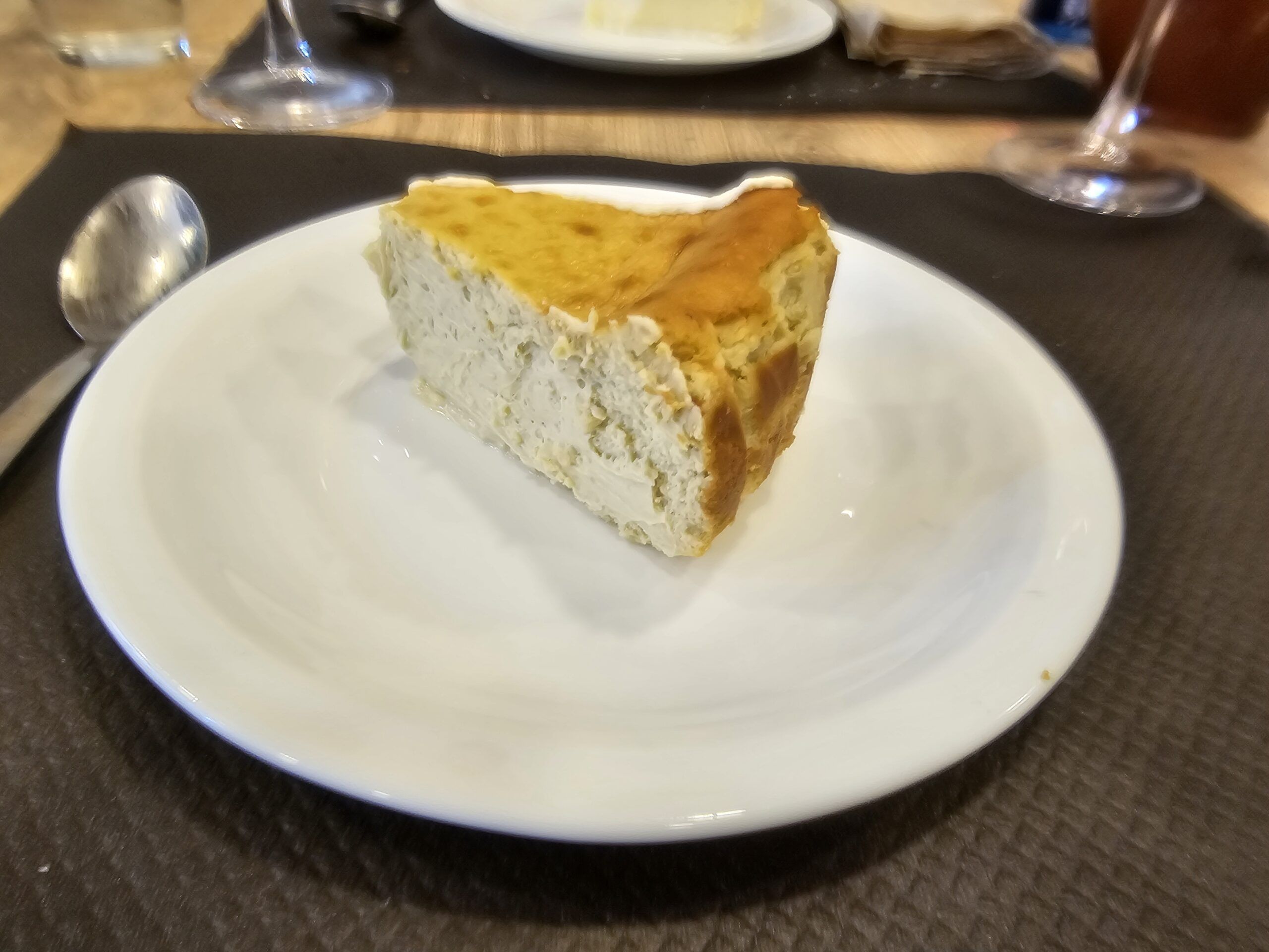 Tarta de queso y pistacho